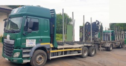 6x4 šuma 33/26t DAF 510KS mijeh (moguće + prikolica = 70/48t set) *Češka*